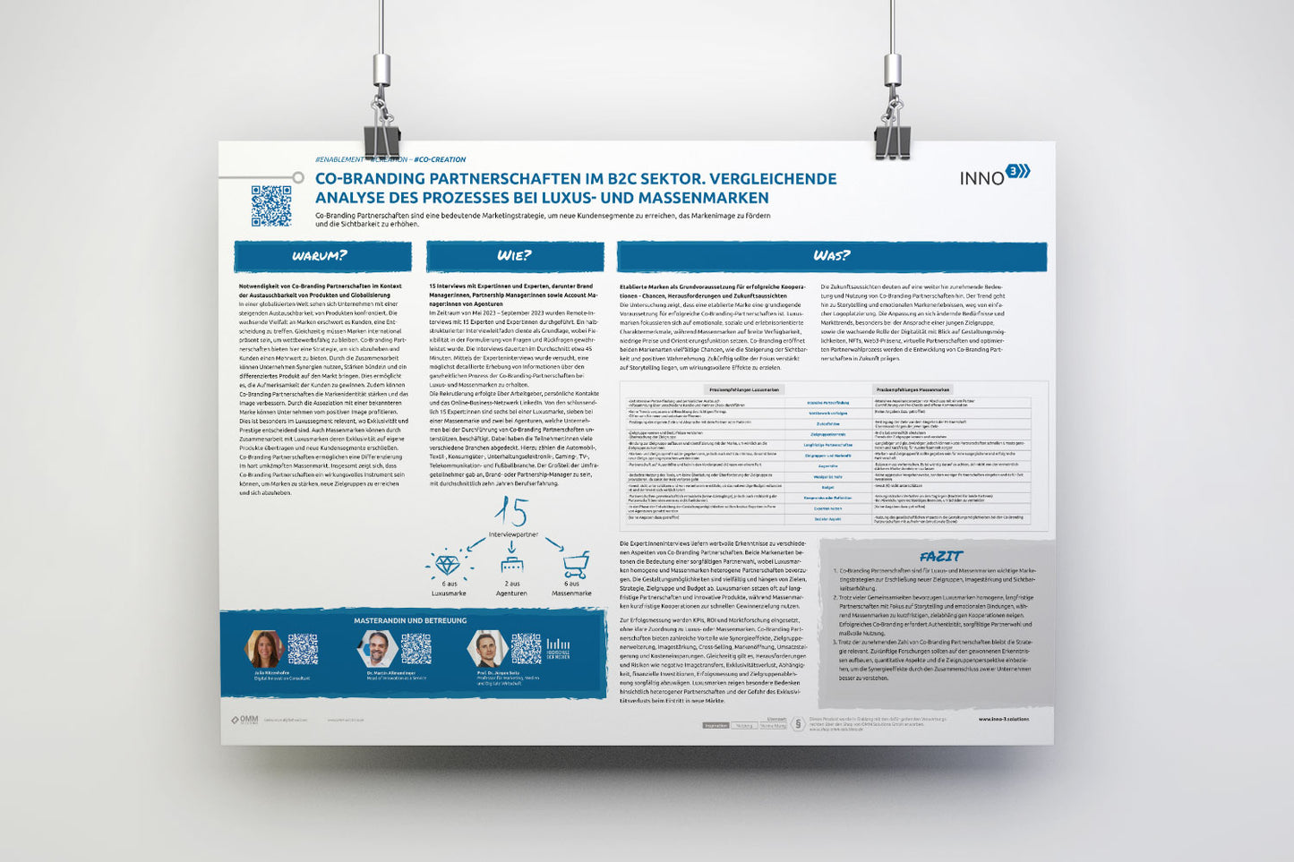 Studyposter: CO-Branding Partnerschaften im B2C Sektor. Vergleichende Analyse des Prozesses bei Luxus- und Massenmarken