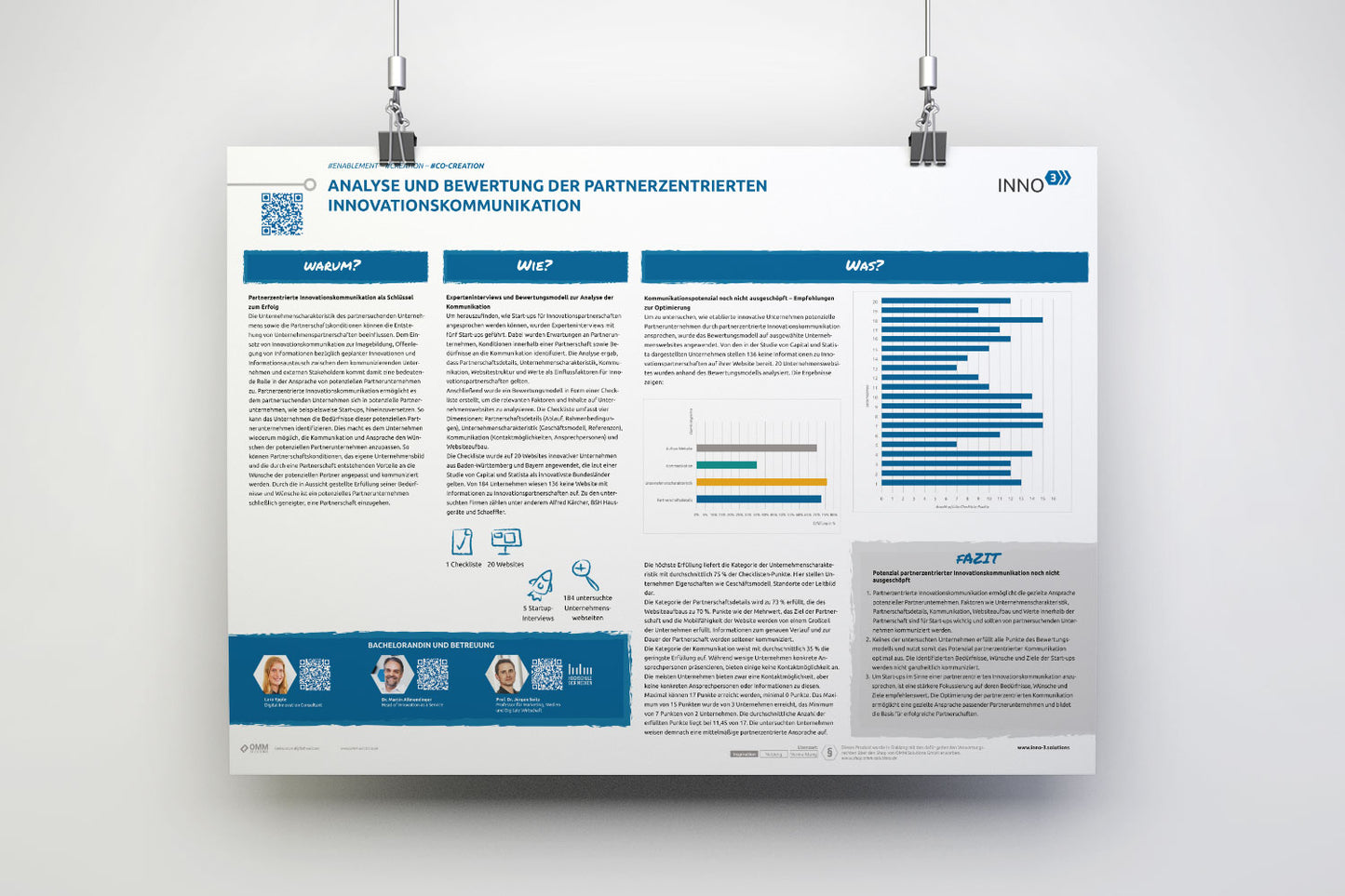 Studyposter: Analyse und Bewertung der partnerzentrierten Innovationskommunikation